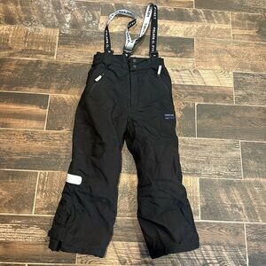 Polarn O. Pyret Snowpants Flexi Size Eco Waterproof Shell Black sz 7-8 128